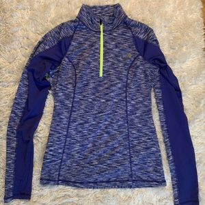 Nicole Miller Womens Medium Blue Pullover Quarter Zip Activewear  Ladies S